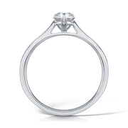 Pear Shape 3 Claw Solitaire Diamond Ring